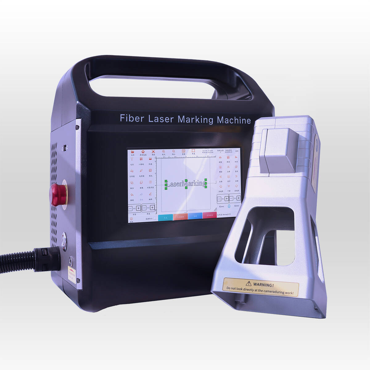 Elektrisk bærbar fiberlasermerkingsmaskin for hardplast for metall